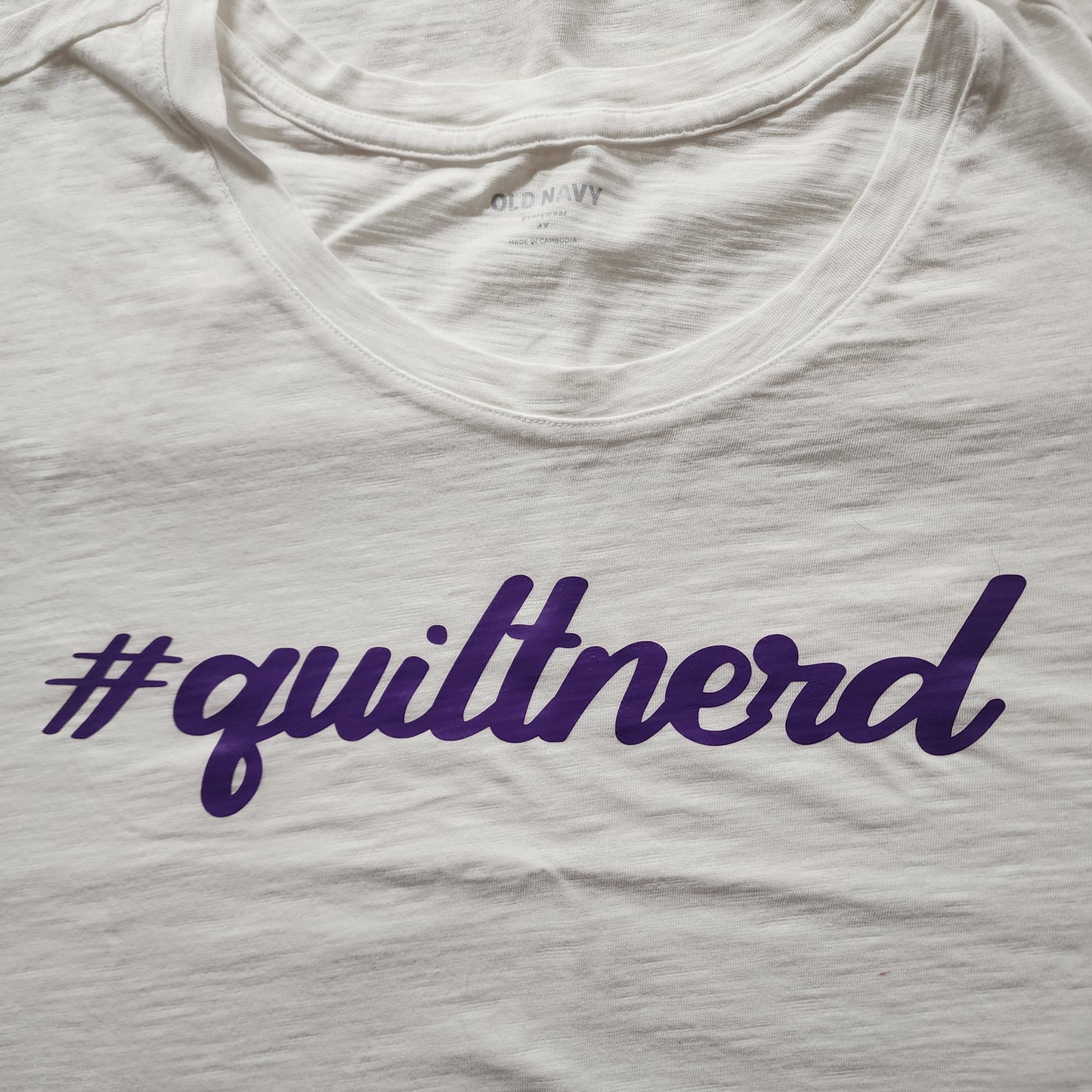 Tshirt, shirt sleeved, crew neck, white, 4x #quiltnerd