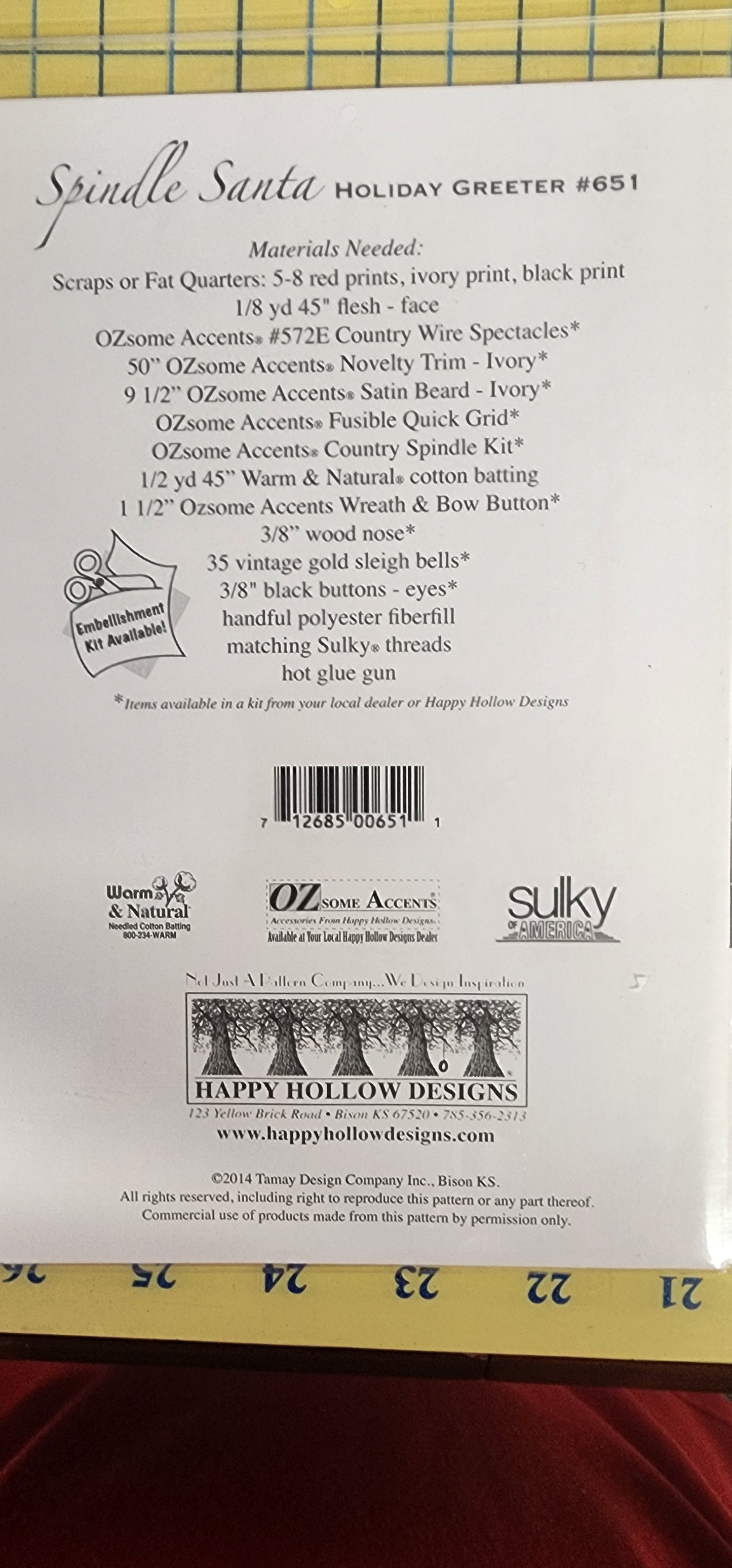 Spindle Santa Holiday Greeter 651