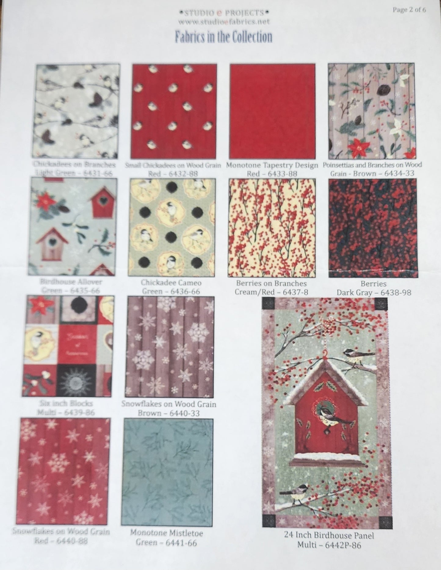 Chickadee Christmas Choir Quilt Kit SECCKIT