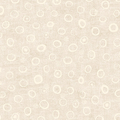 Stof Wide back 108" Cream circles ST4555-100