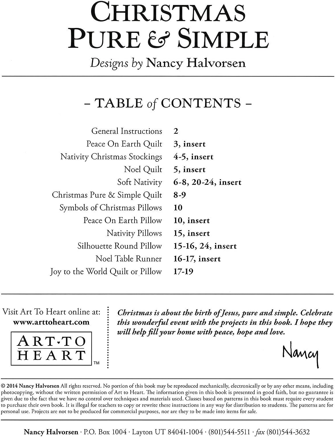 Christmas Pure and Simple Booklet ATH551