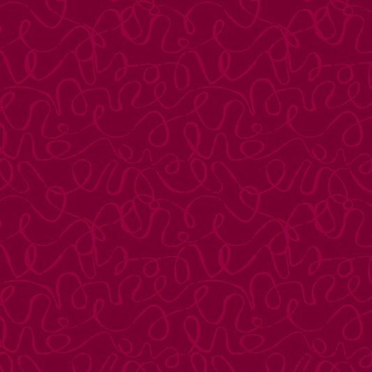 Andover Scribbles 8889-R Wine