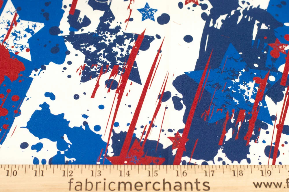 Playful Prints by Fabric Merchants American Art red/white/blue 74-11943