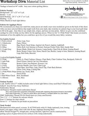 Workshop Diva Quilt pattern ABD306
