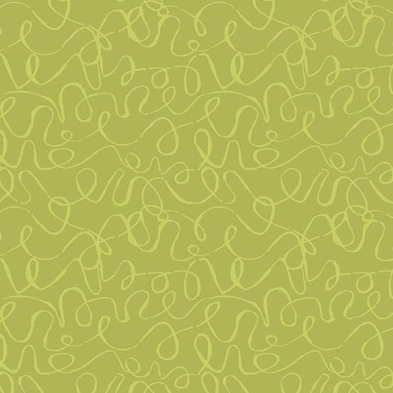 Andover Scribbles 8889-V2 Lt Olive Green