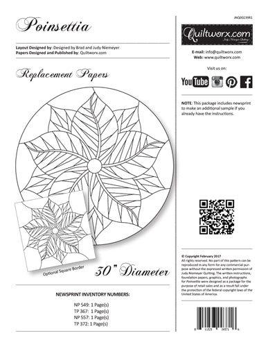 Poinsettia Replacement Papers JNQ00239R1