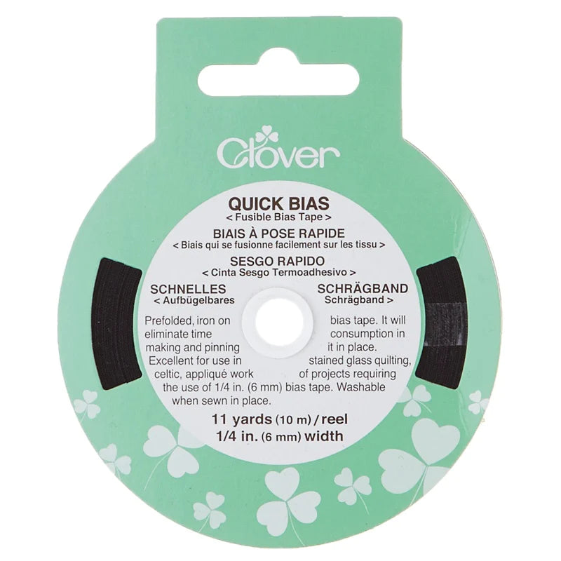 Clover Quick Bias Iron On 700/BLK