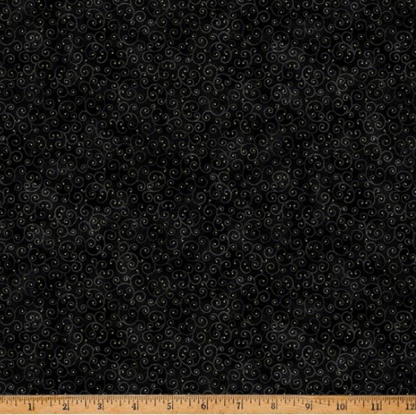 Hoffman Christmas Splendor Dotty Scroll Black/Gold 7784-4G-A9
