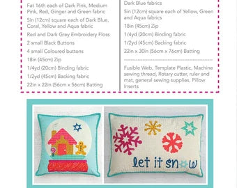 Snowglobe and Snowflakes Pillow Set TR054