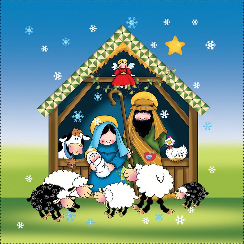 Jody's Fabric Art Panel AP663 Nativity