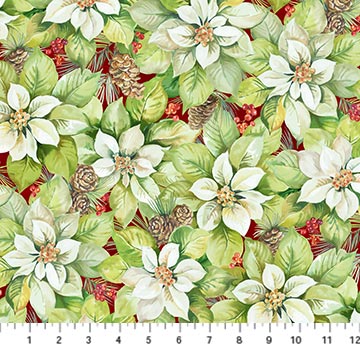 Northcott Deck the Halls 22882-24 Red