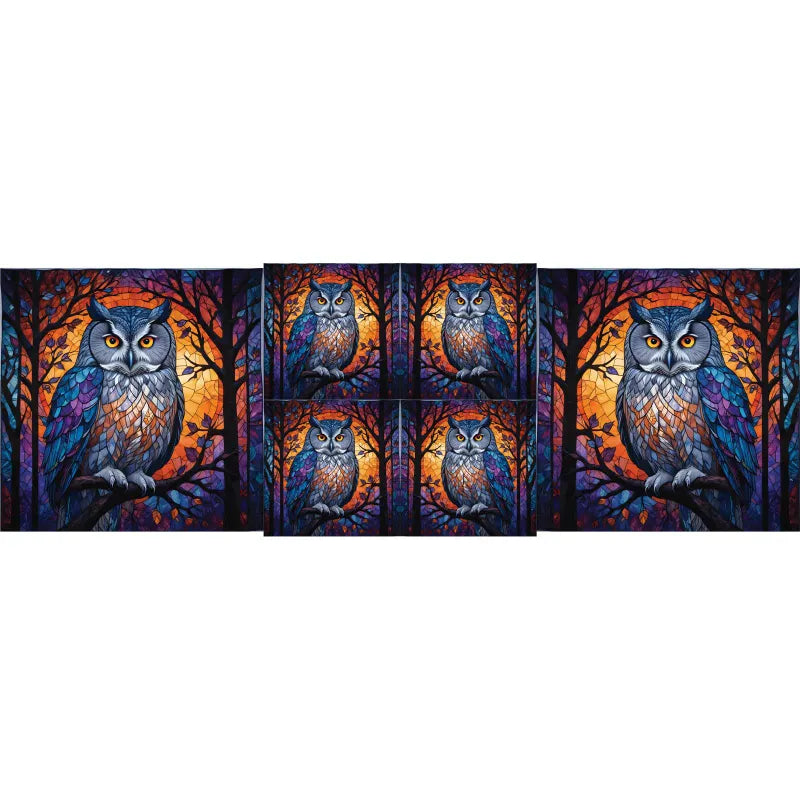 Stained Glass Panel Owl CYS631736