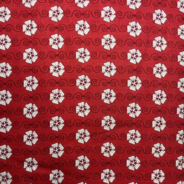 Red Rooster Fabrics Coonawarra Red 26595-RED1