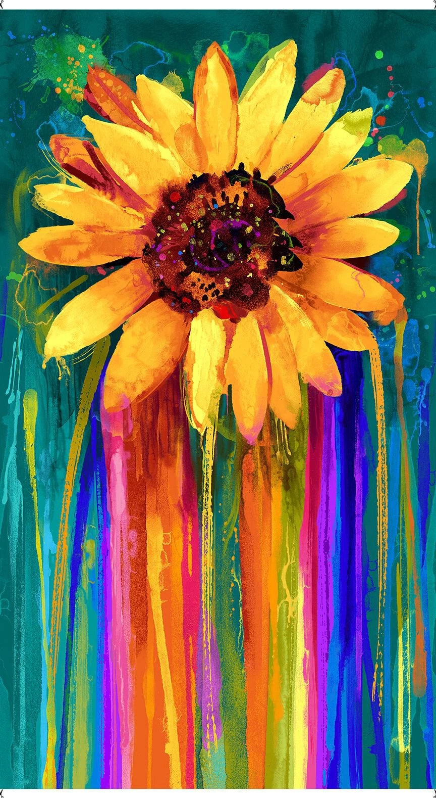Timeless Treasure Sunflower Panel 3300-Multi-A7