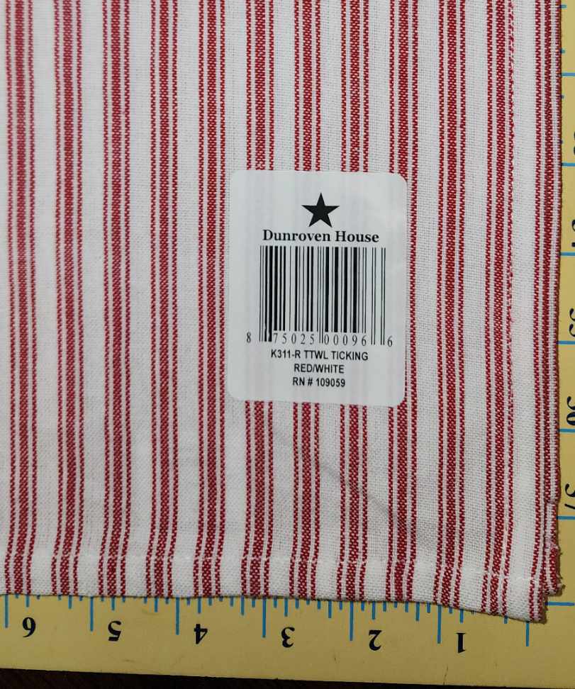 Dunroven House Tea towel Red/White K311-R