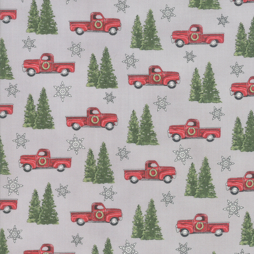 Moda Homegrown Holidays Silo Grey Trucks & Trees 19942-12