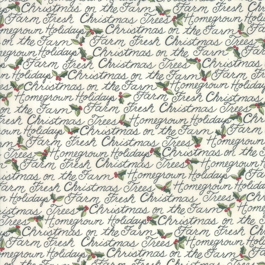 Moda Homegrown Holidays Winter White Handwriting 19943-11