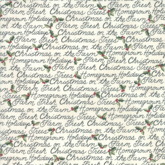 Moda Homegrown Holidays Winter White Handwriting 19943-11