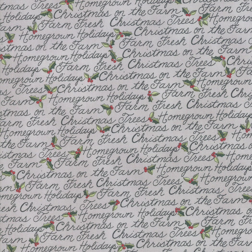Moda Homegrown Holidays Silo Grey Handwriting 19943-12