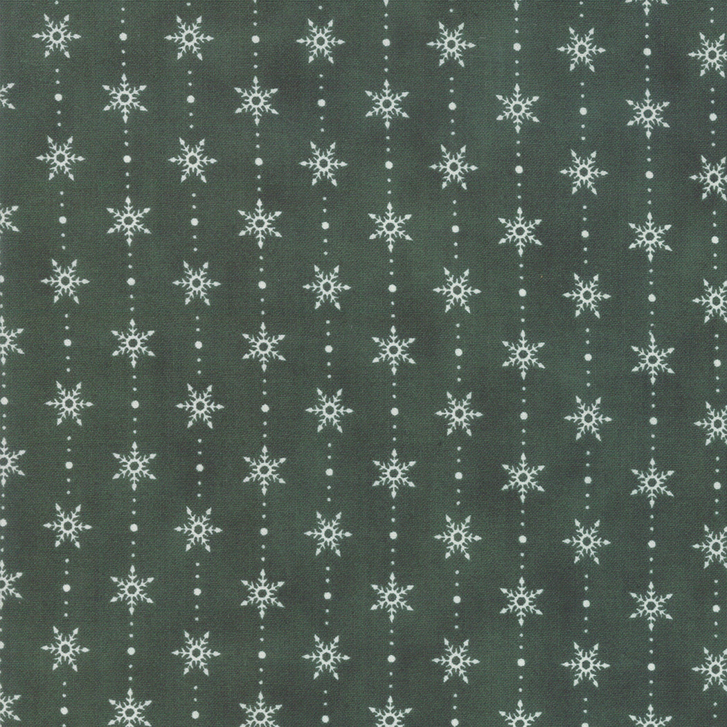 Moda Homegrown Holidays Holly Green Snowflakes 19946-16