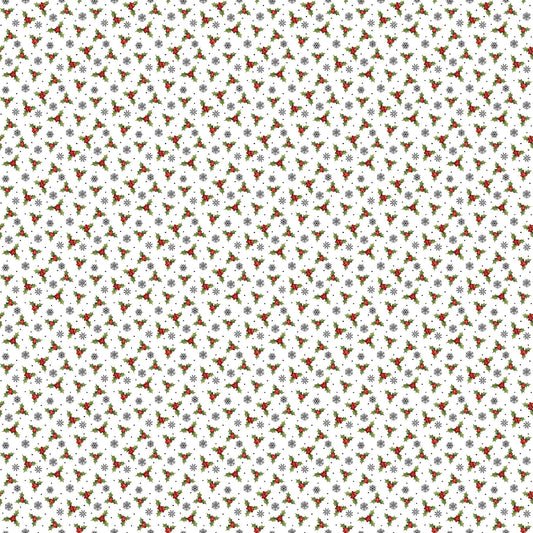 Northcott Santa's Tree Farm White Holly Toss 24735-10