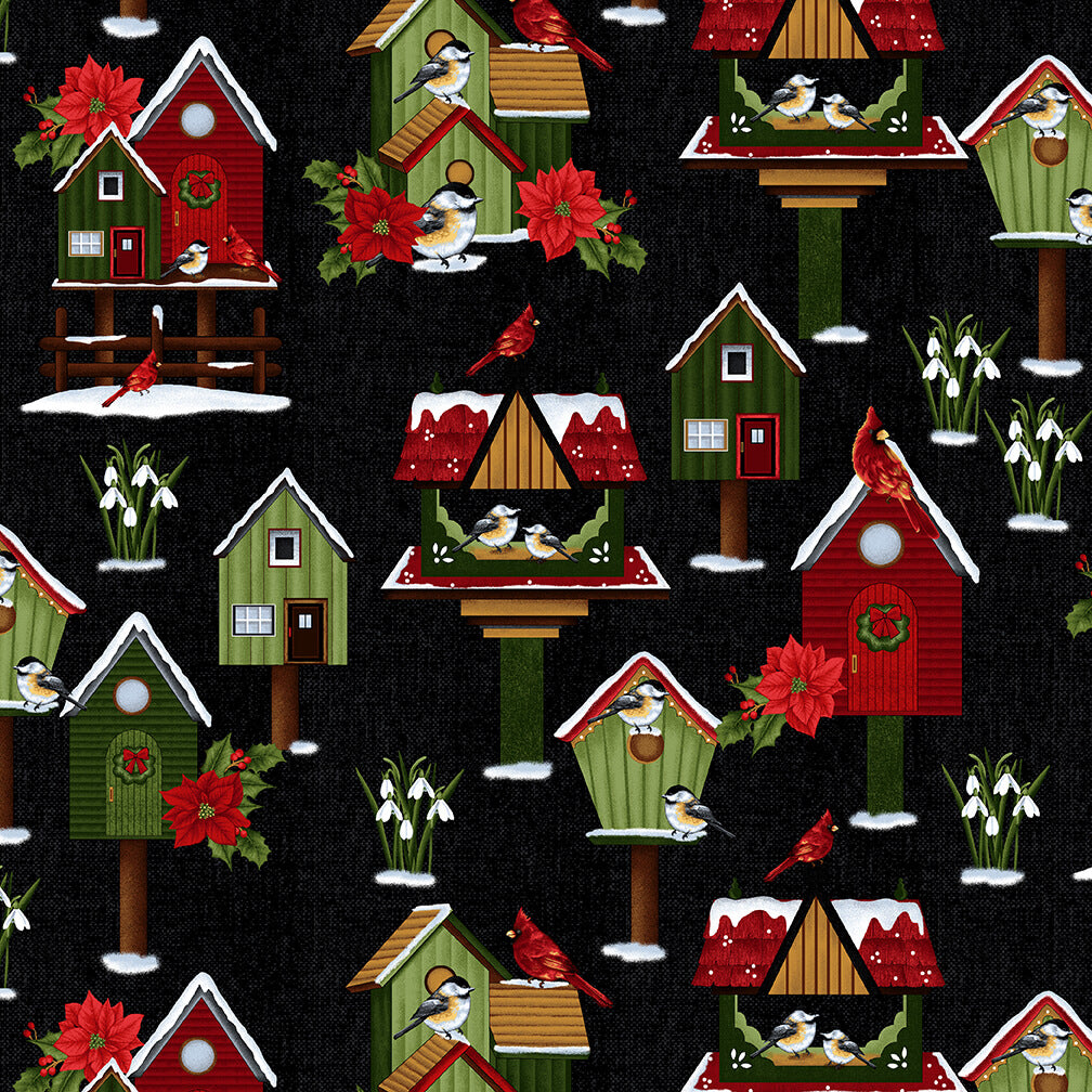 Henry Glass Frozen in Time 2708-99 Black Bird Houses