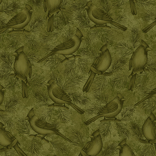 Benartex Winterberry Wintersong Bird Forest 2861-45