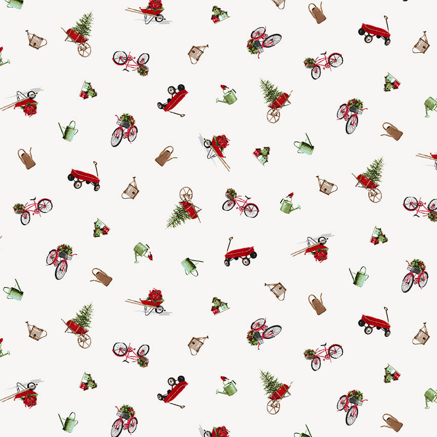 Henry Glass Holiday Happy Place Small Motif Allover 297-86 Multi