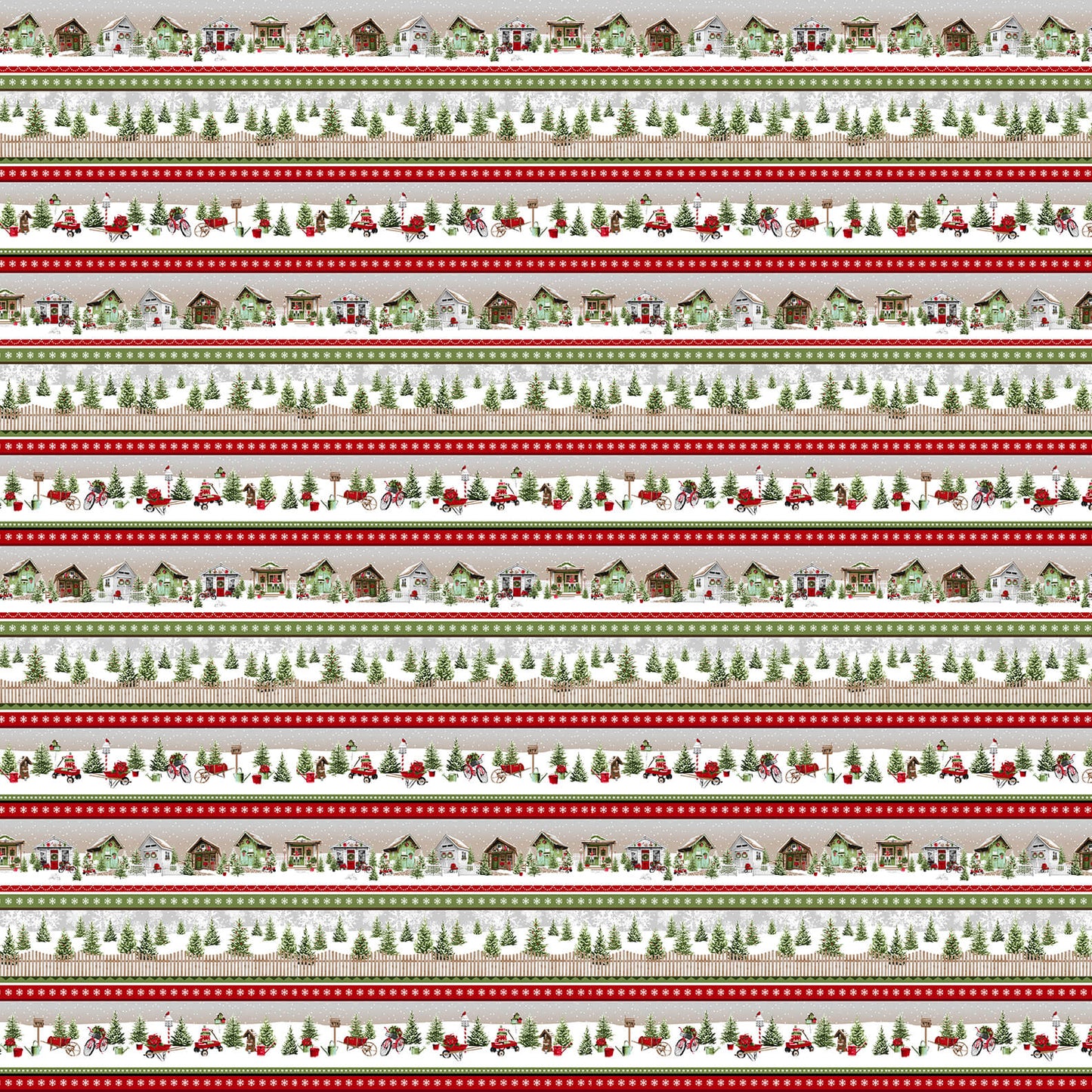 Henry Glass Holiday Happy Place Novelty She Shed Stripe 298-86 Multi