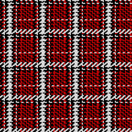 Studio E Midwinter Song 5139-88 Red Woven Plaid