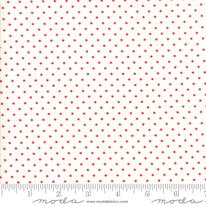 Moda Essentially Yours White Red Dots 8654-51 – Honey Creek Quilt Shop