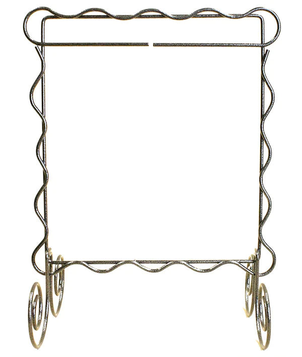 6in x 9in Scalloped Single Stand Silver 88012