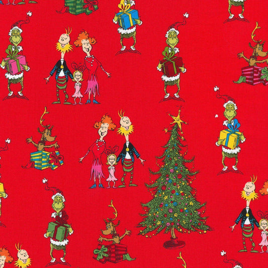 Robert Kaufman How the Grinch Stole Christmas ADE-15184-3 RED