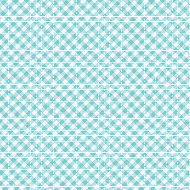 Benartex Jolly Lane Buffalo Plaid Aqua Dream BEN13582-24