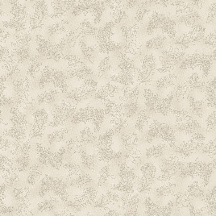 Benartex Charm Holiday Pine/Holly Cream 9605-07