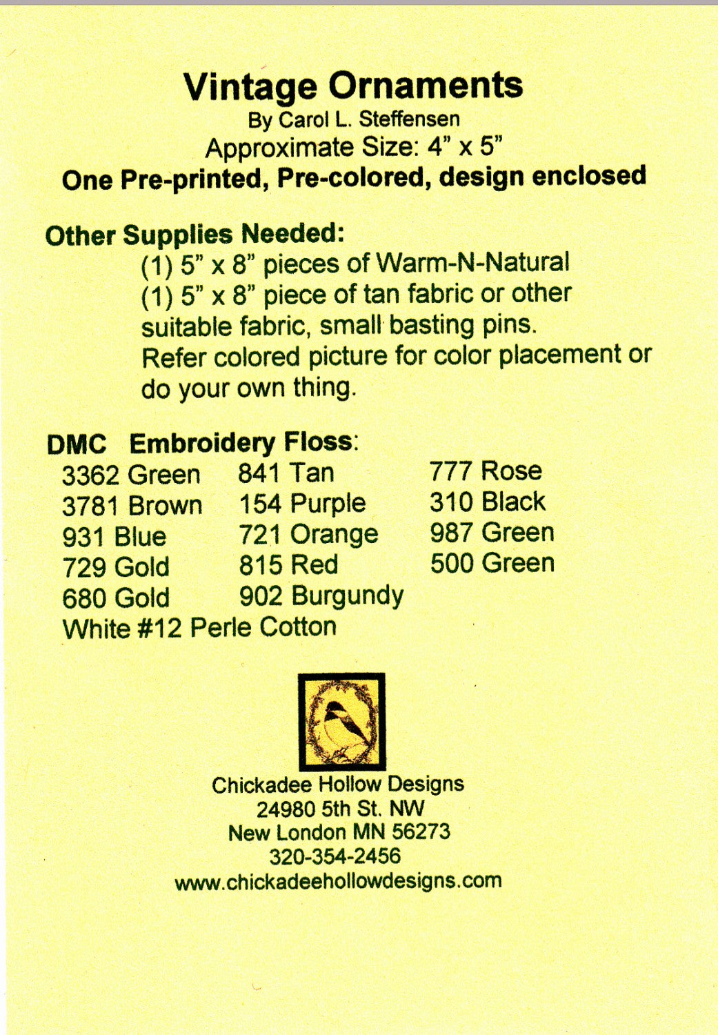 Vintage Christmas Ornament - Heart