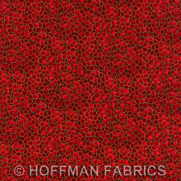 Hoffman Berries Scarlet/Gold G8556-78G