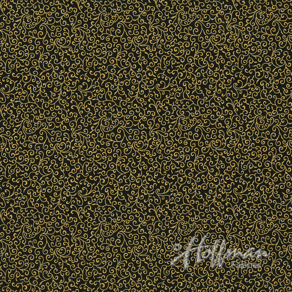 Hoffman Winter Blossom P7618-4G Black/Gold