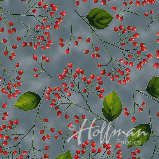 Hoffman Poinsettia Song Storm/Silver Q7641-147S