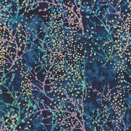 Robert Kaufman Twilight Snowfall Navy 19431-9