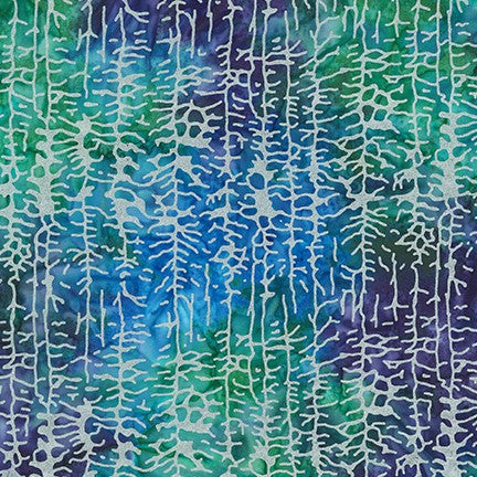 Robert Kaufman Twilight Snowfall Peacock 19647-78