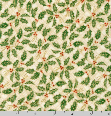 Robert Kaufman Winter's Grandeur Metallic 9 AXBM-20077-15 IVORY