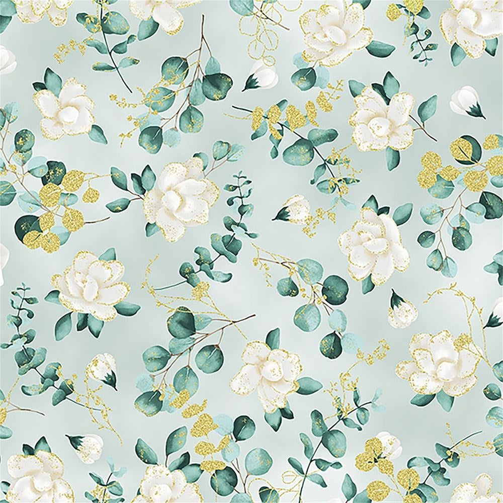 Hoffman Home Sweet Home T7755-77G Sage/Gold