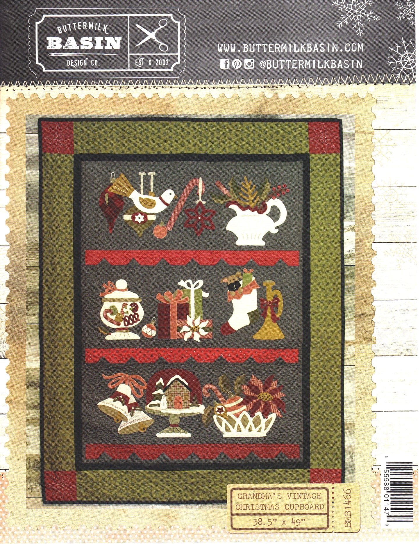 Grandma's Vintage Christmas Cupboard Pattern BMB1466