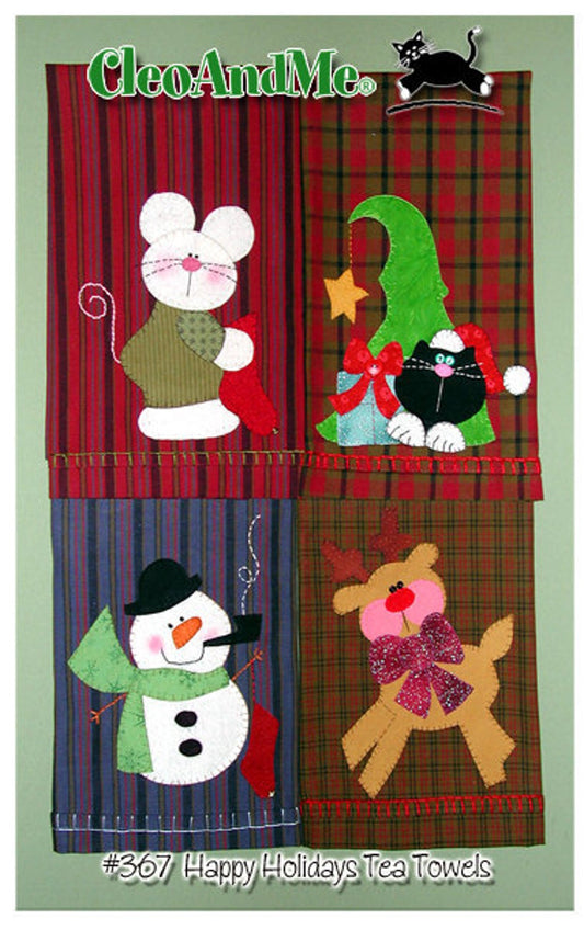 Happy Holidays Tea Towels Pattern CAM367