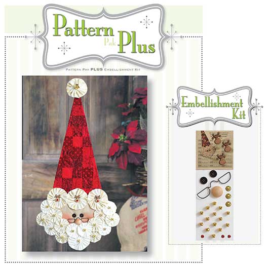 Vintage Yo-Yo Santa Pattern Plus (includes Embellishment Kit)