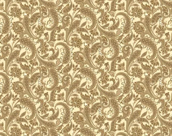 Benartex Winterberry Tonal Paisley Parchment 9644-70