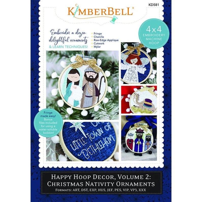 Kimberbell Happy Hoop Decor Vol. 2 Christmas Nativity Ornaments KD581