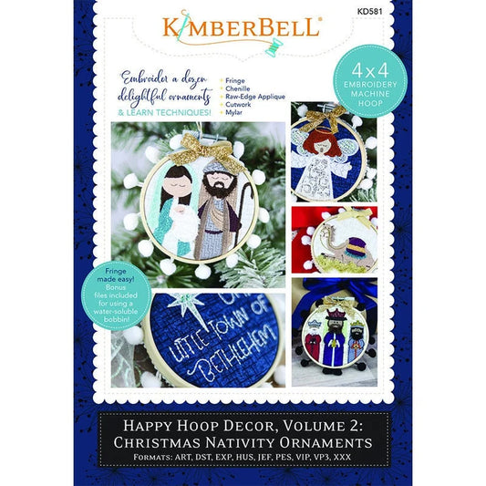 Kimberbell Happy Hoop Decor Vol. 2 Christmas Nativity Ornaments KD581
