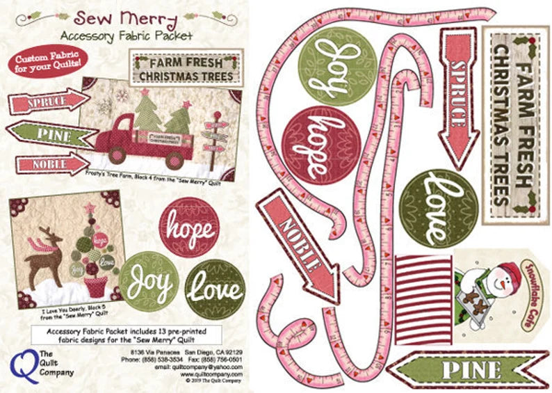 Sew Merry Accessory Fabric Pack THQMerry107
